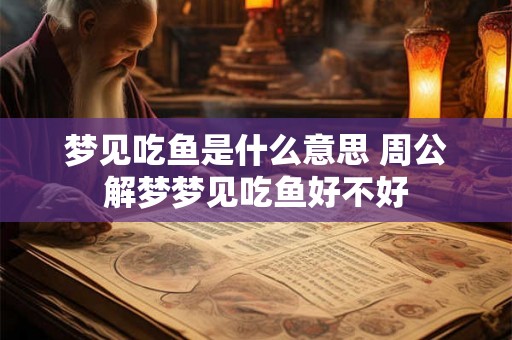 梦见吃鱼是什么意思 周公解梦梦见吃鱼好不好 梦见吃鱼是什么意思 周公解梦梦见吃鱼好不好