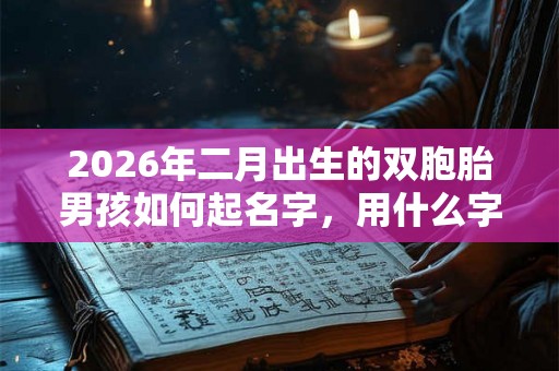 2026年二月出生的双胞胎男孩如何起名字，用什么字比较好
