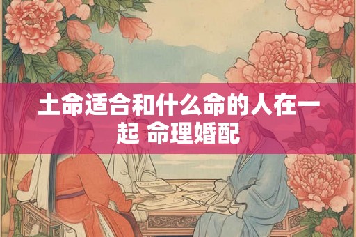 土命适合和什么命的人在一起 命理婚配