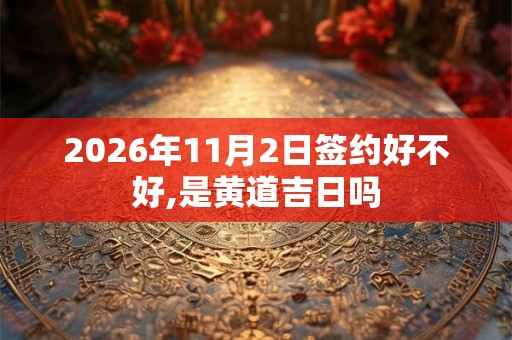 2026年11月2日签约好不好,是黄道吉日吗