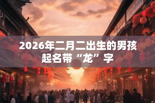 2026年二月二出生的男孩起名带“龙”字