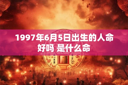 1997年6月5日出生的人命好吗 是什么命