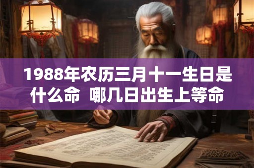 1988年农历三月十一生日是什么命  哪几日出生上等命