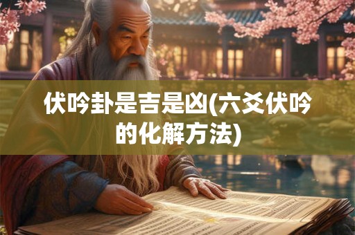 伏吟卦是吉是凶(六爻伏吟的化解方法) 伏吟卦是吉是凶(六爻伏吟的化解方法)