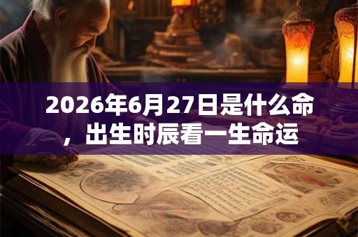 2026年6月27日是什么命，出生时辰看一生命运