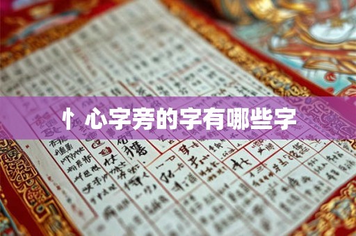 忄心字旁的字有哪些字