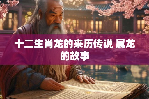 十二生肖龙的来历传说 属龙的故事