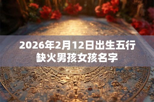 2026年2月12日出生五行缺火男孩女孩名字 2026年2月12日出生五行缺火男孩女孩名字