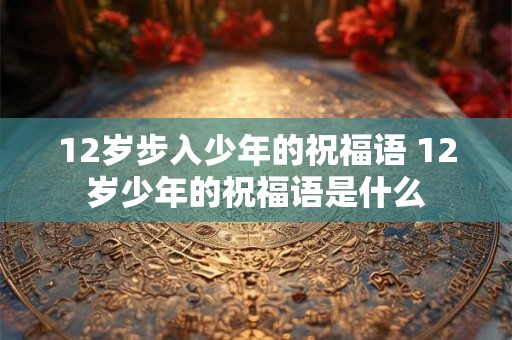 12岁步入少年的祝福语 12岁少年的祝福语是什么