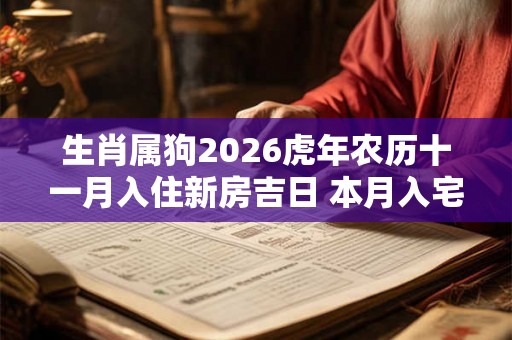 生肖属狗2026虎年农历十一月入住新房吉日 本月入宅最好的日子