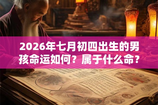 2026年七月初四出生的男孩命运如何？属于什么命？