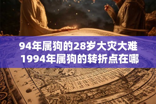 94年属狗的28岁大灾大难 1994年属狗的转折点在哪