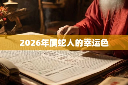2026年属蛇人的幸运色