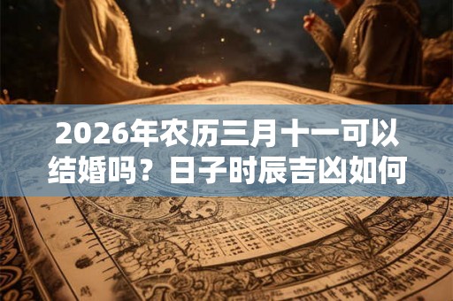 2026年农历三月十一可以结婚吗？日子时辰吉凶如何？