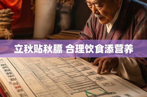 立秋贴秋膘 合理饮食添营养 立秋贴秋膘 合理饮食添营养