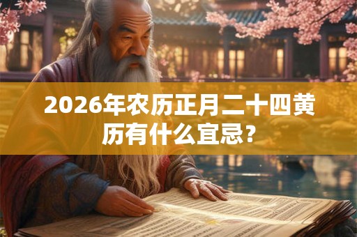 2026年农历正月二十四黄历有什么宜忌? 2026年农历正月二十四黄历有什么宜忌?