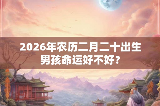 2026年农历二月二十出生男孩命运好不好？