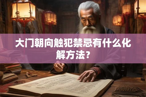 大门朝向触犯禁忌有什么化解方法？