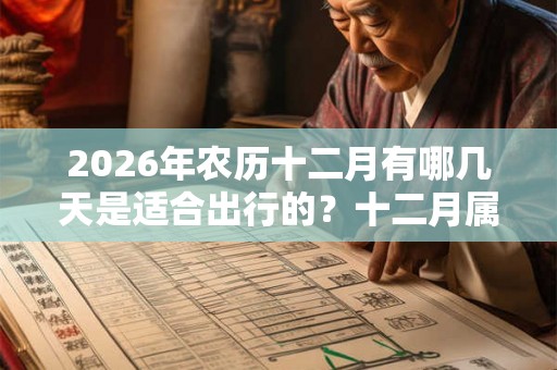 2026年农历十二月有哪几天是适合出行的？十二月属于什么月？