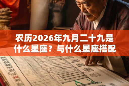 农历2026年九月二十九是什么星座？与什么星座搭配好？