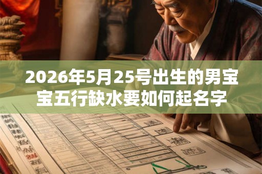2026年5月25号出生的男宝宝五行缺水要如何起名字 2026年5月25号出生的男宝宝五行缺水要如何起名字