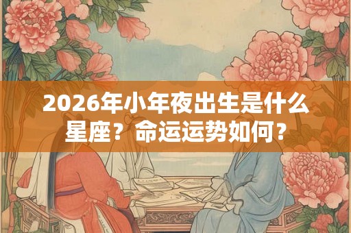 2026年小年夜出生是什么星座?命运运势如何? 2026年小年夜出生是什么星座?命运运势如何?