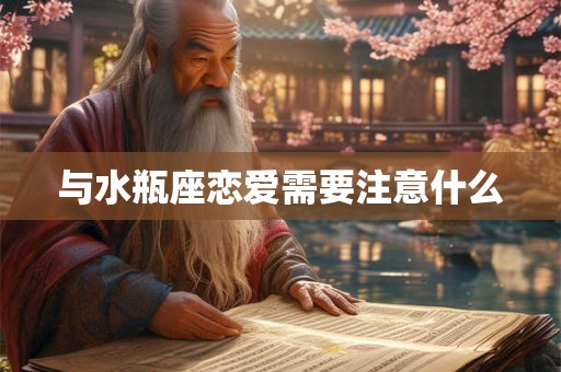 与水瓶座恋爱需要注意什么