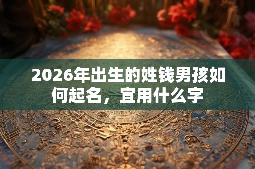 2026年出生的姓钱男孩如何起名，宜用什么字