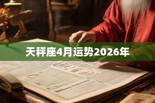 天秤座4月运势2026年