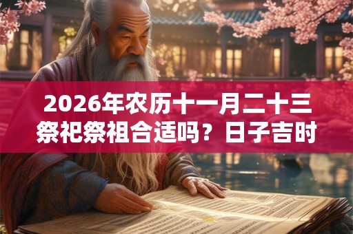 2026年农历十一月二十三祭祀祭祖合适吗？日子吉时有哪些？