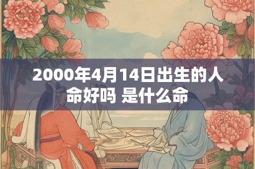 2000年4月14日出生的人命好吗 是什么命