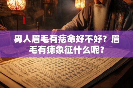 男人眉毛有痣命好不好？眉毛有痣象征什么呢？