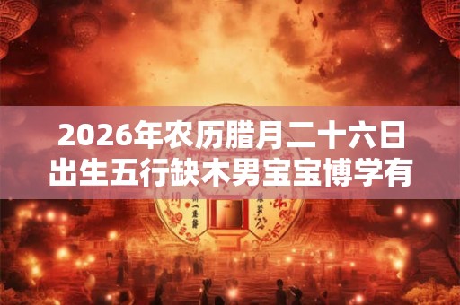 2026年农历腊月二十六日出生五行缺木男宝宝博学有才华名字