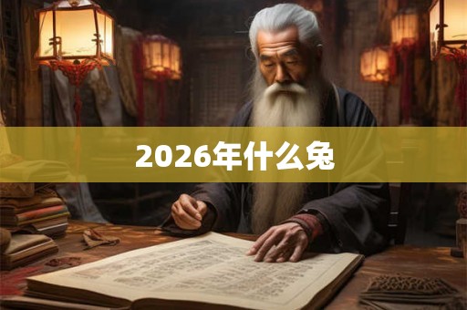 2026年什么兔
