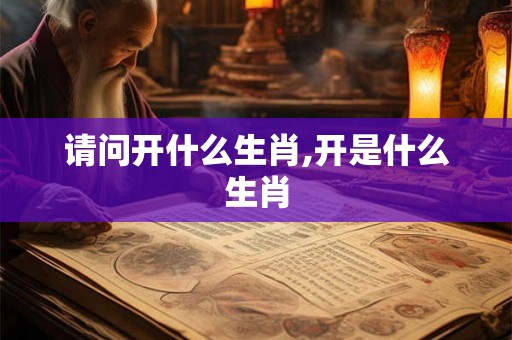请问开什么生肖,开是什么生肖