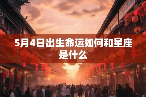 5月4日出生命运如何和星座是什么