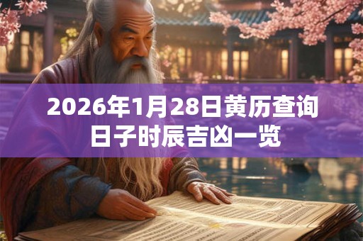 2026年1月28日黄历查询 日子时辰吉凶一览