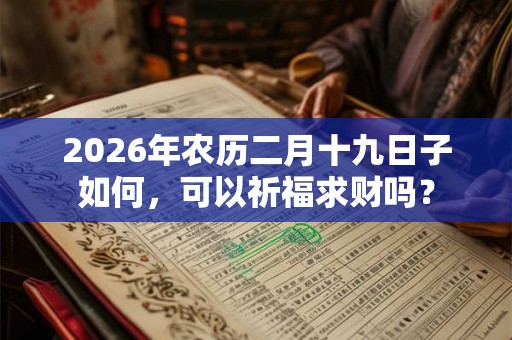 2026年农历二月十九日子如何，可以祈福求财吗？