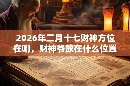2026年二月十七财神方位在哪，财神爷放在什么位置招财？