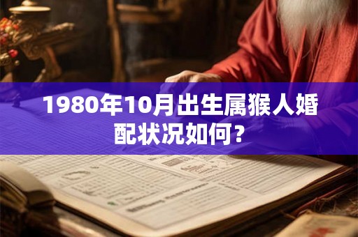 1980年10月出生属猴人婚配状况如何? 1980年10月出生属猴人婚配状况如何?