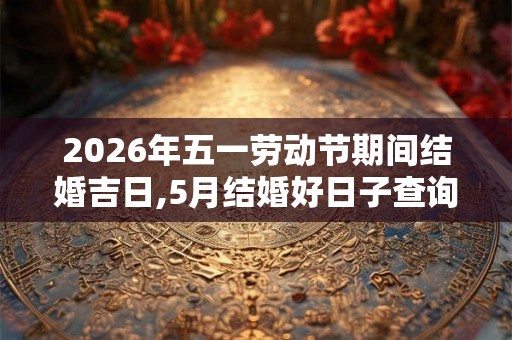 2026年五一劳动节期间结婚吉日,5月结婚好日子查询