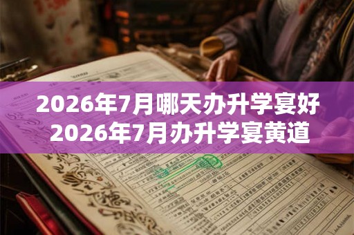 2026年7月哪天办升学宴好 2026年7月办升学宴黄道吉日一览 2026年7月哪天办升学宴好 2026年7月办升学宴黄道吉日一览