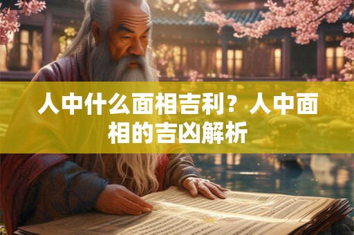 人中什么面相吉利？人中面相的吉凶解析