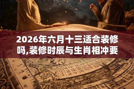 2026年六月十三适合装修吗,装修时辰与生肖相冲要紧吗 2026年六月十三适合装修吗,装修时辰与生肖相冲要紧吗