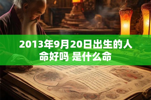2013年9月20日出生的人命好吗 是什么命 2013年9月20日出生的人命好吗 是什么命