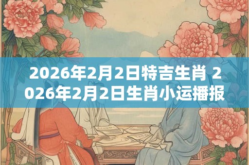 2026年2月2日特吉生肖 2026年2月2日生肖小运播报 2026年2月2日特吉生肖 2026年2月2日生肖小运播报