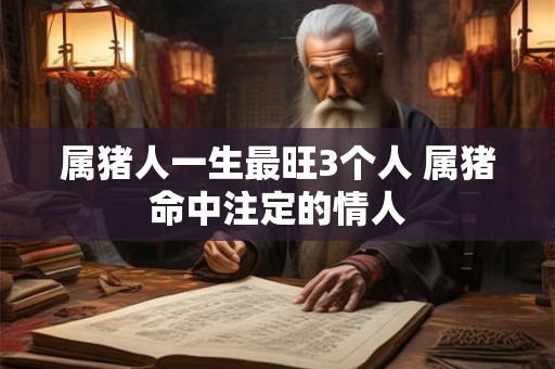属猪人一生最旺3个人 属猪命中注定的情人