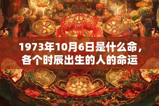1973年10月6日是什么命,各个时辰出生的人的命运 1973年10月6日是什么命,各个时辰出生的人的命运
