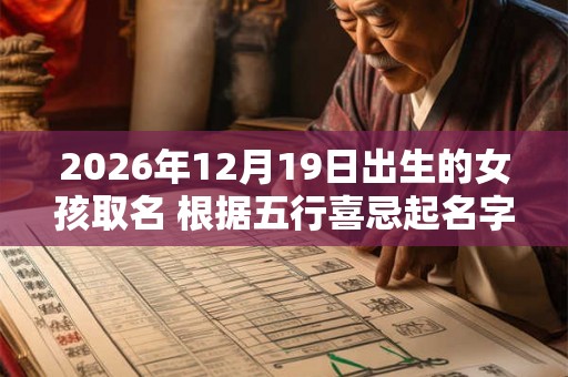 2026年12月19日出生的女孩取名 根据五行喜忌起名字