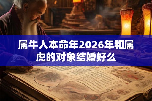 属牛人本命年2026年和属虎的对象结婚好么